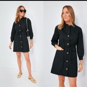 Tuckernuck Black Button Down Shift Dress